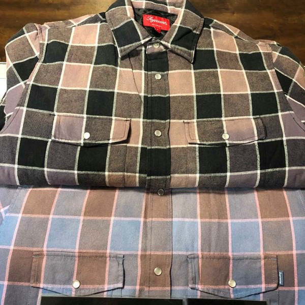 2018 Sup Quilted Faded Plaid Shirt