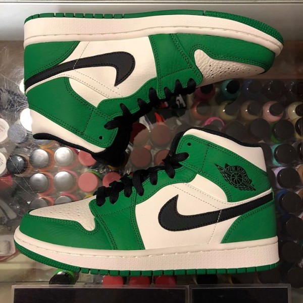 2018 Nike Air Jordan I Mid Pine Green Youth