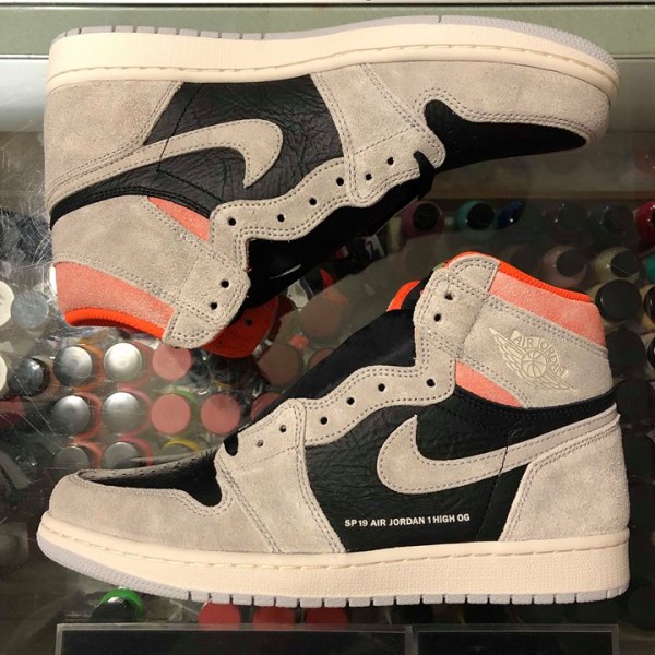 2019 Nike Air Jordan I Hyper Crimson Neutral Grey 