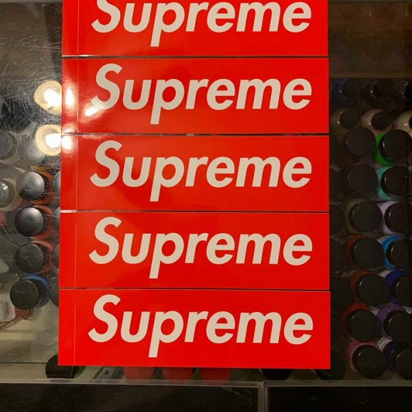 2019 Sup Red Box Logo Sticker Pack Of 5