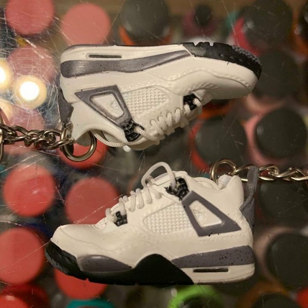 2016 Nike Air Jordan IV White Cement 3D Keychain