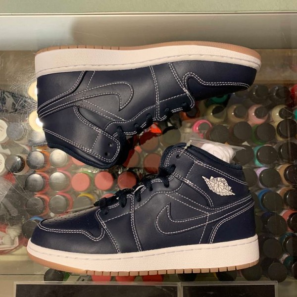 2017 Nike Air Jordan I Mid Derek Jeter Re2pect Respect Youth