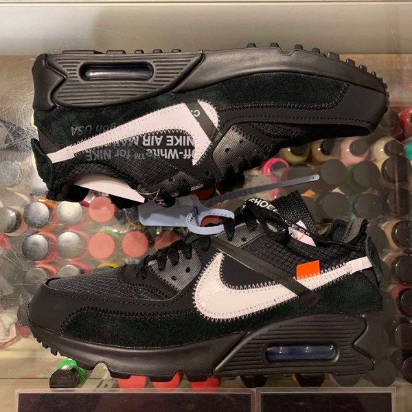 2019 Nike The 10 Off White Air Max 90 Black Youth
