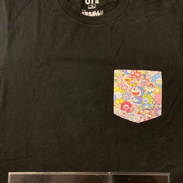 2018 Takashi Murakami Uniqlo Doraemon Pocket Tee Black