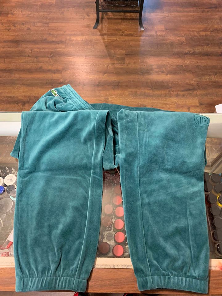 2018 Sup Lacoste Velour Track Pant Teal | Jwong Boutique