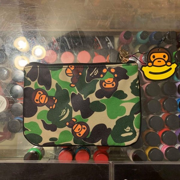 2018 A Bathing Ape Bape Baby Milo ABC Pouch Green Camo 
