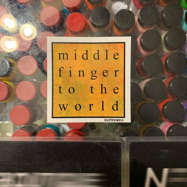 2019 Sup Middle Finger to the World Sticker
