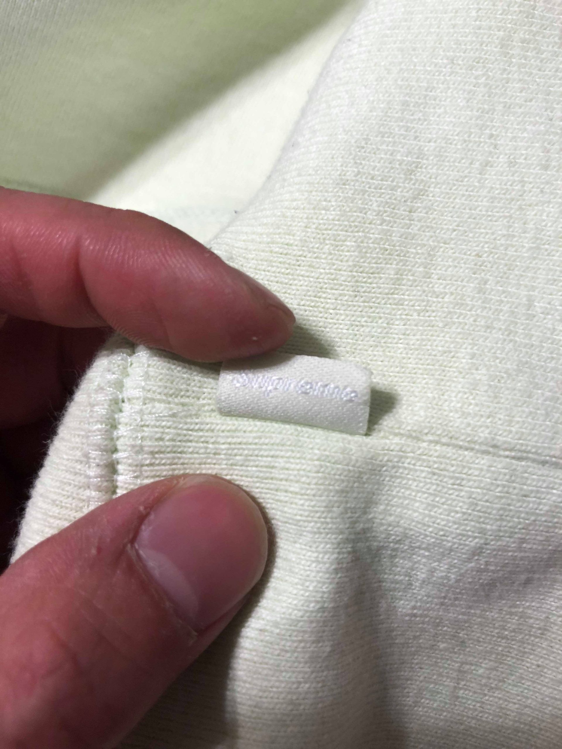 2017 Sup Box Logo Hooded Sweatshirt Pale Lime - Image 7