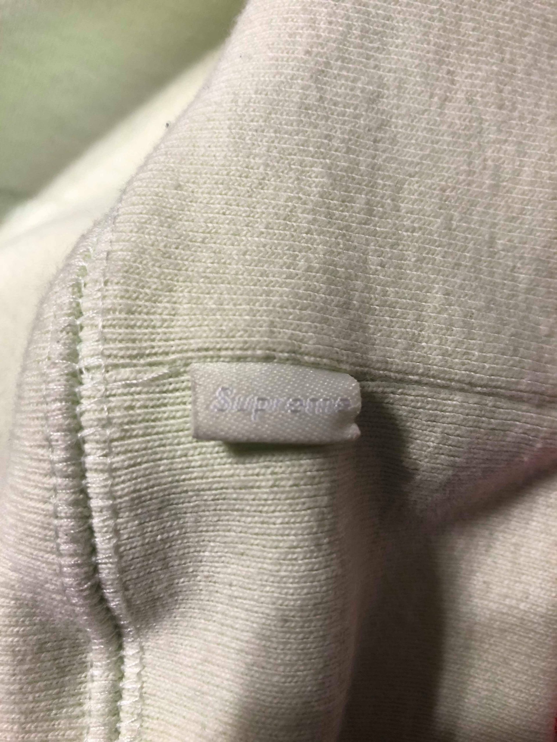 2017 Sup Box Logo Hooded Sweatshirt Pale Lime - Image 6