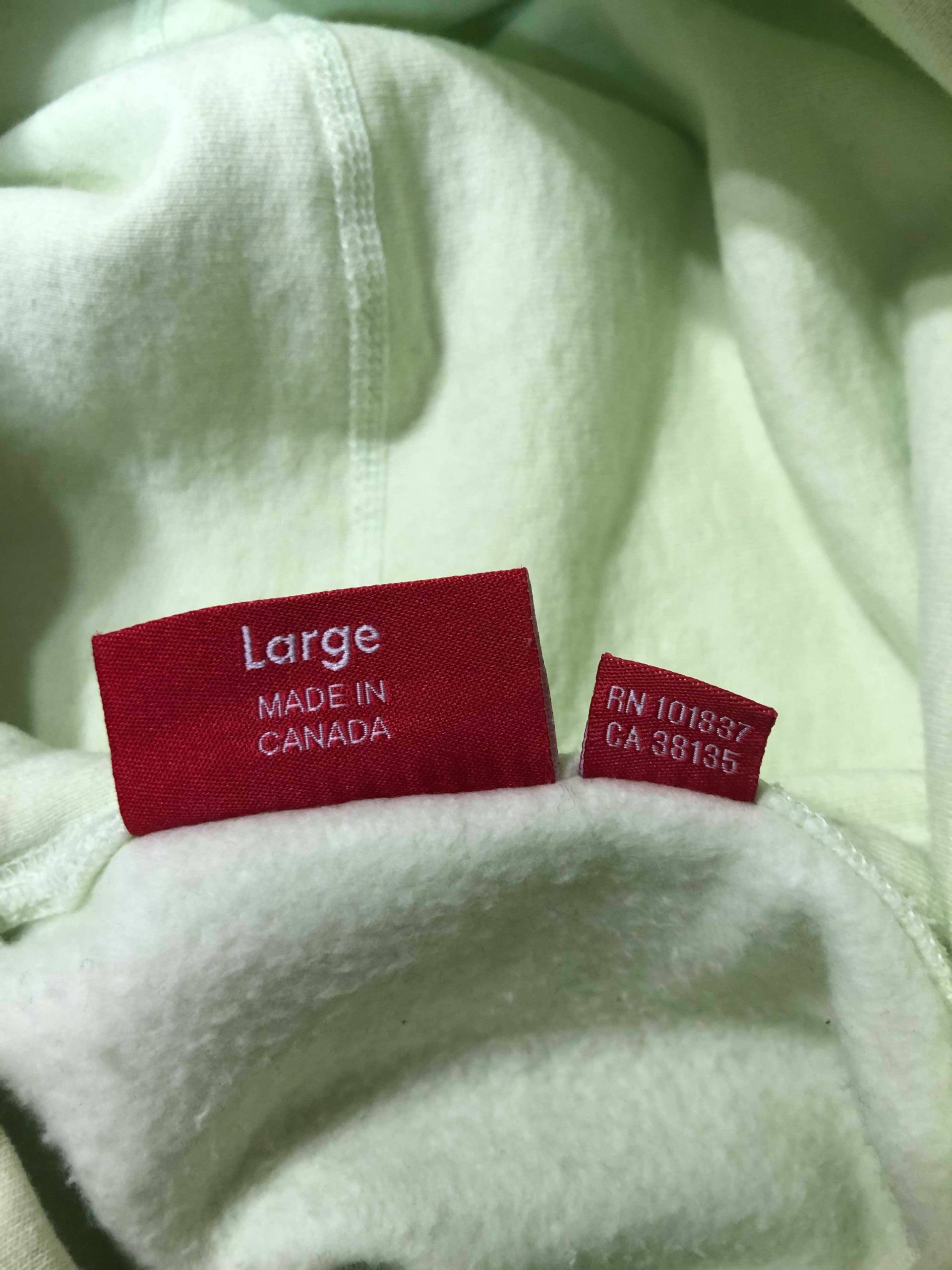2017 Sup Box Logo Hooded Sweatshirt Pale Lime - Image 5
