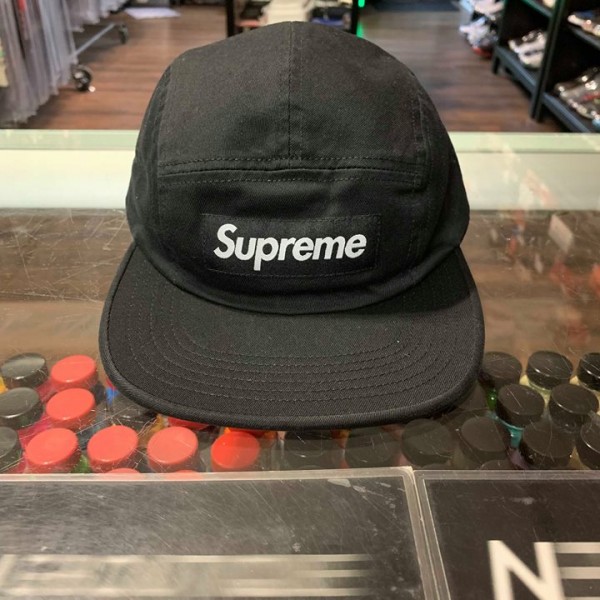 2019 Sup Washed Chino Twill Camp Cap Black
