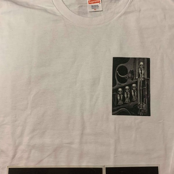 2014 Sup H.R. Giger Birth Machine Long Sleeve Tee White