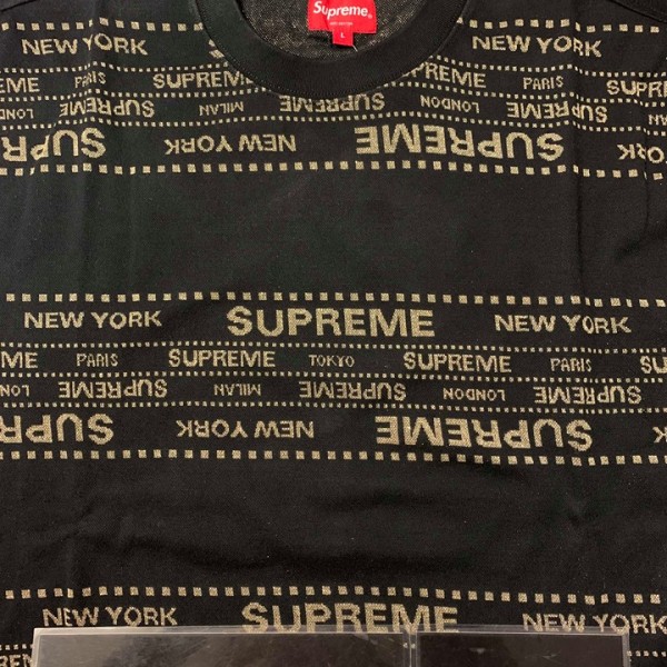 2019 Sup Metallic Jacquard Crewneck Black