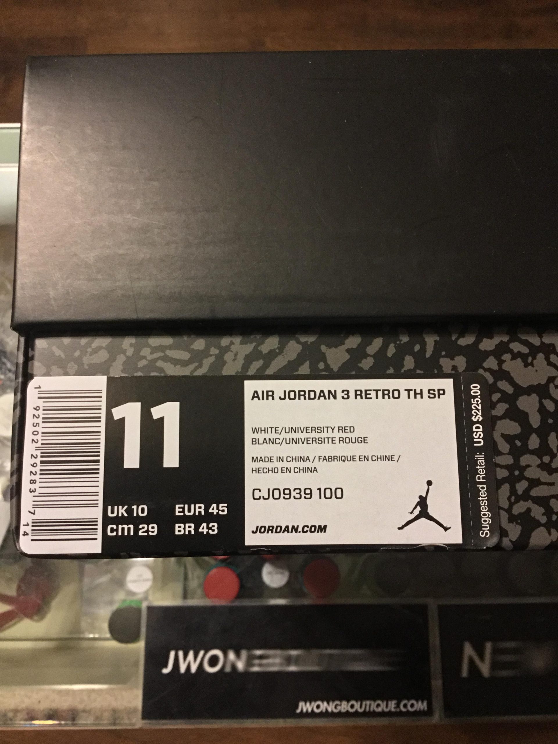 2019 Nike Air Jordan III Tinker White University Red Men - Image 14