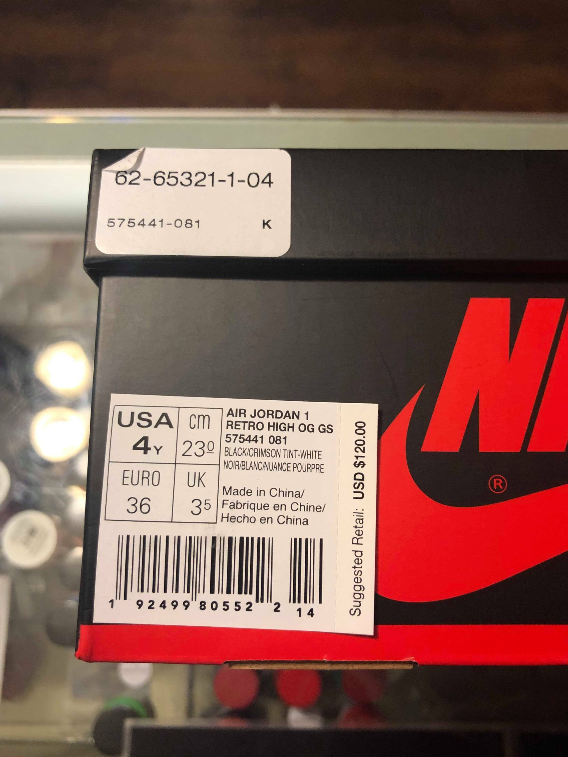 2019 Nike Air Jordan I Black Crimson Tint Youth - Image 11