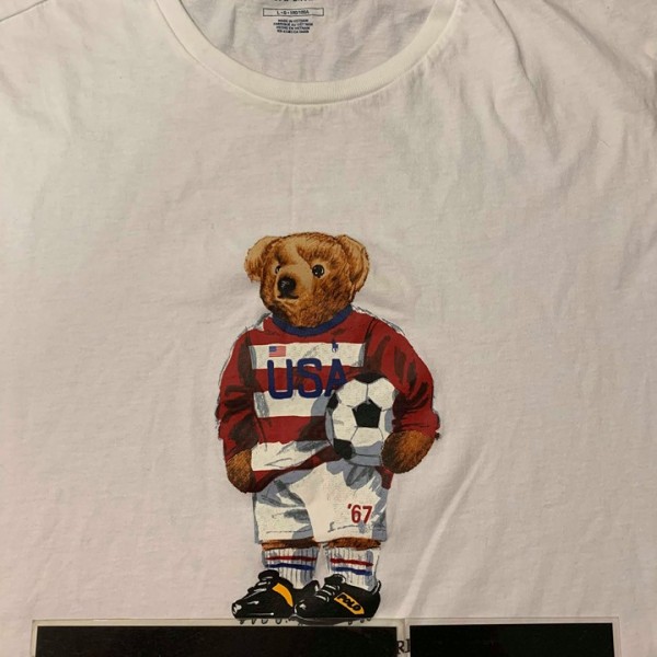 2018 Ralph Lauren Polo Bear Soccer Tee White