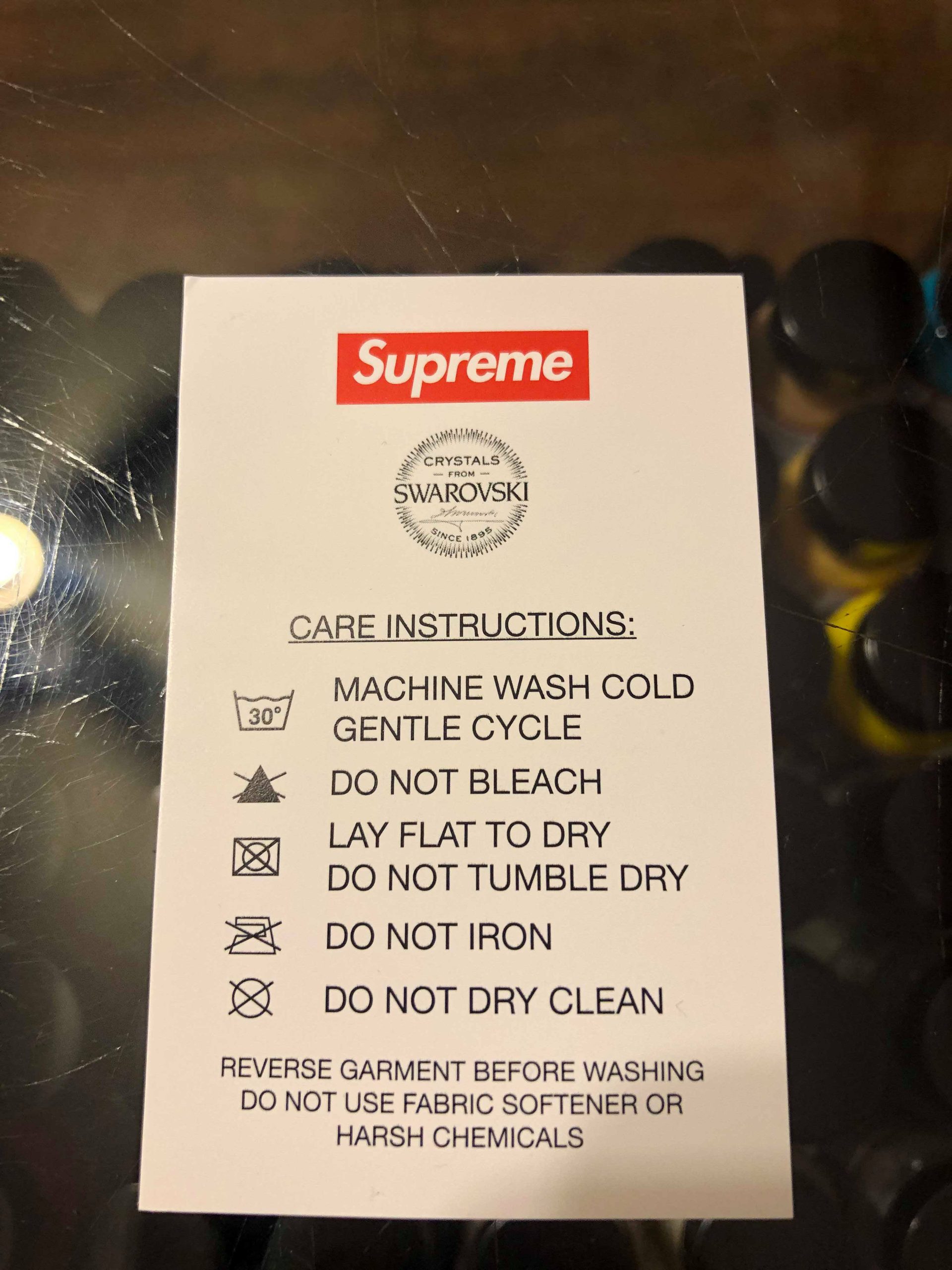 2019 Sup Swarovski Box Logo Tee Black - Image 9