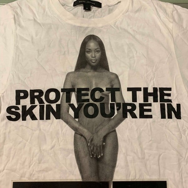 2018 Marc Jacob Protect The Skin You're In Tee White