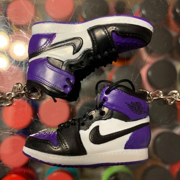 2018 Nike Air Jordan I Retro High Court Purple 3D Keychain 