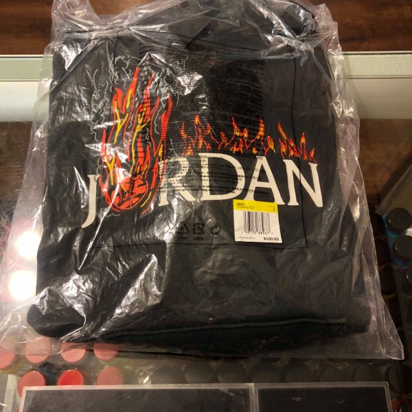 2019 Travis Scott MJ Fleece Hoodie Black