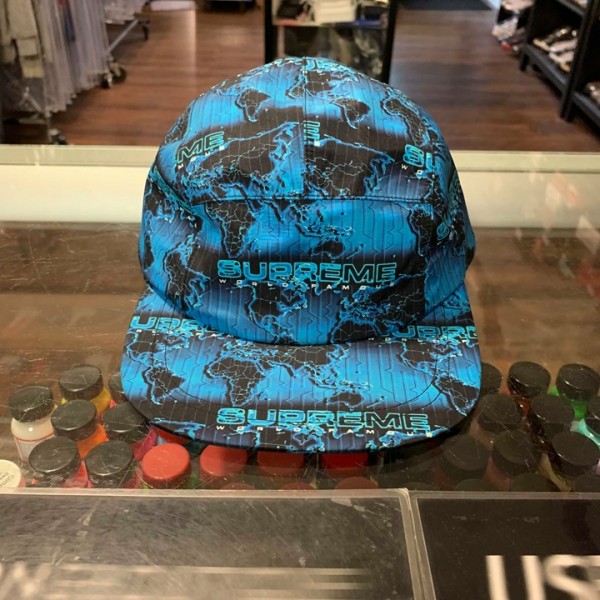 2018 Sup World Famous Taped Seam Camp Cap Cyan