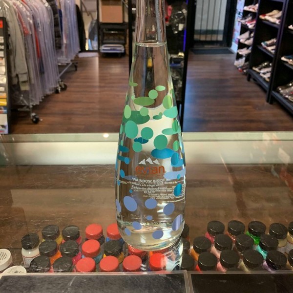 2019 Evian Off White Virgil Abloh "Rainbow Inside" Spring Water 25 FL OZ