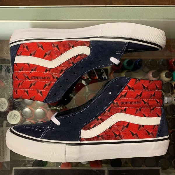 2019 Sup Vans SK8 HI Diamond Plate Navy