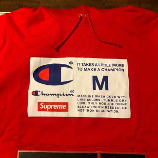 2018 Sup Champion Label Hooded Sweatshirt Red
