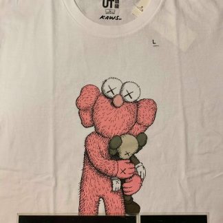 2019 Uniqlo Kaws Pink BFF Tee White