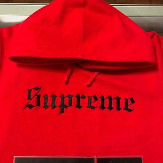 2016 Sup Old English Reverse Hoodie Red
