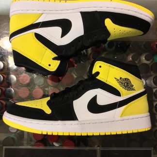 2019 Nike Air Jordan I Mid Yellow Toe Black