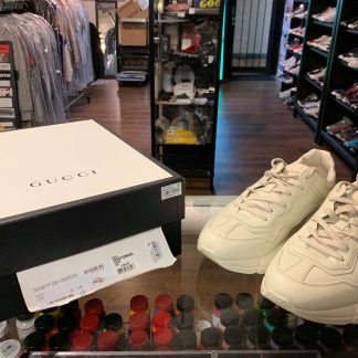 2019 Gucci Rhyton Logo Leather Ivory