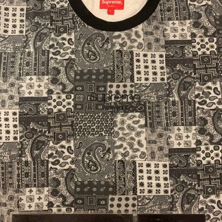 2019 Sup Patchwork Paisley S/S Top Tee Black