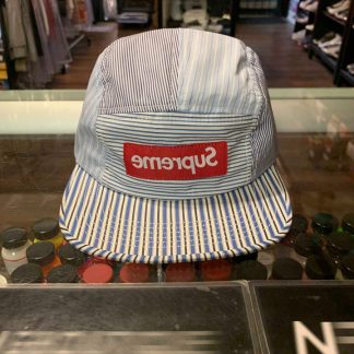 2012 Sup CDG Comme Des Garcons Striped 6 Panel Cap Blue