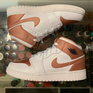 2019 Nike Air Jordan I Mid White Rose Gold Youth