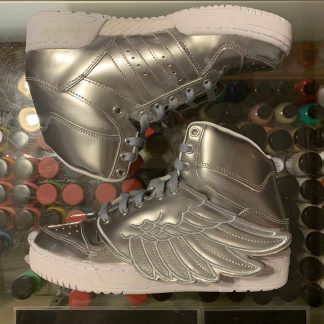 2010 Adidas Jeremy Scott Wings Metal Silver Metallic Youth