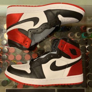 2019 Nike Air Jordan I Satin Black Toe Women