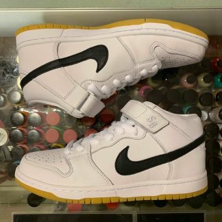 2019 Nike SB Dunk Mid Orange Label White Men