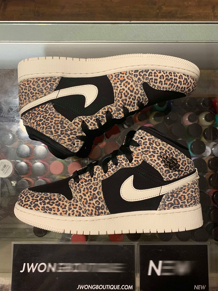 Engañoso participar Incierto 2019 Nike Air Jordan I Mid Leopard Cheetah Youth - Jwong Boutique