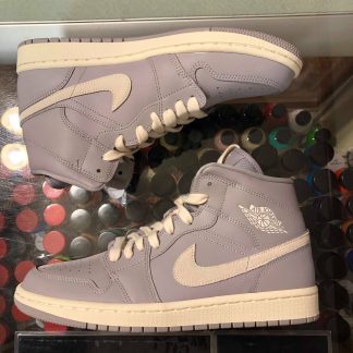 2019 Nike Air Jordan I Mid Atmosphere Grey Pale Ivory