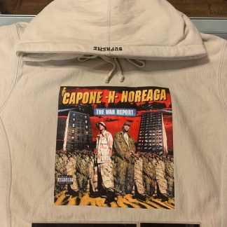 2016 Sup CNN Capone N Noreaga The War Report Hoodie Tan
