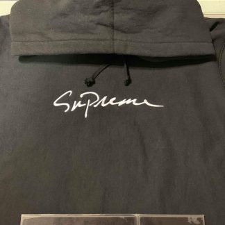 2018 Sup Classic Script Hooded Sweatshirt Black