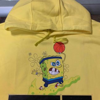 2019 Nike Kyrie x Spongebob Dri Fit Hoodie Dynamic Yellow Men