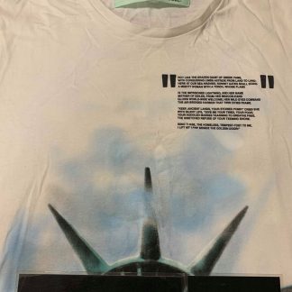2018 Off White Statue of Liberty Short Sleeve Tee White