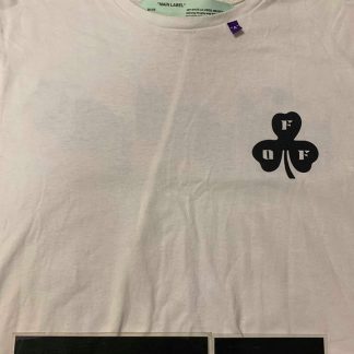 2018 Off White Clover Graffiti Tee White