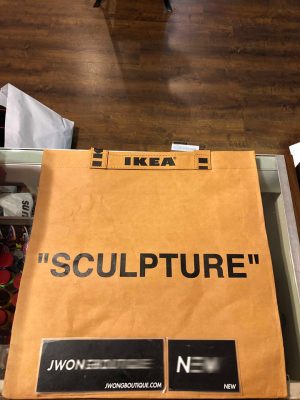 2019 Off White Virgil Abloh Ikea Markerad Sculpture Medium Bag Brown