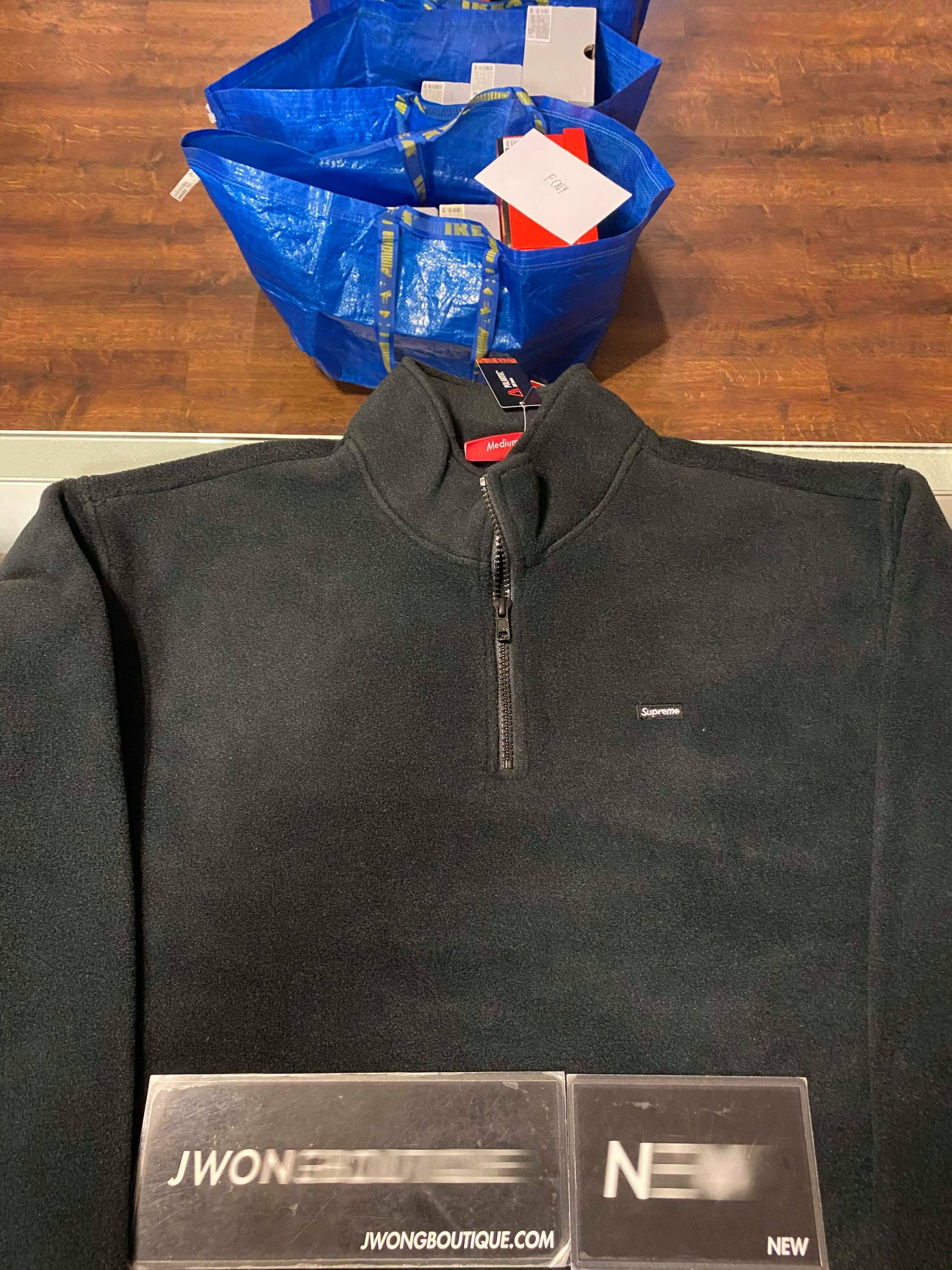 2019 Supreme Polartec Half Zip Pullover Black | Jwong Boutique