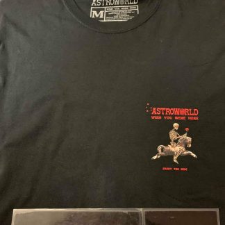 2019 Travis Scott Astroworld Rose Skeleton Tee Black