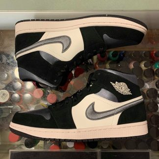 2019 Nike Air Jordan I Mid Satin Grey Toe Men