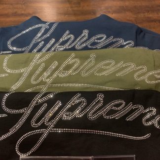 2019 Sup Rhinestone Script Hooded Sweatshirt